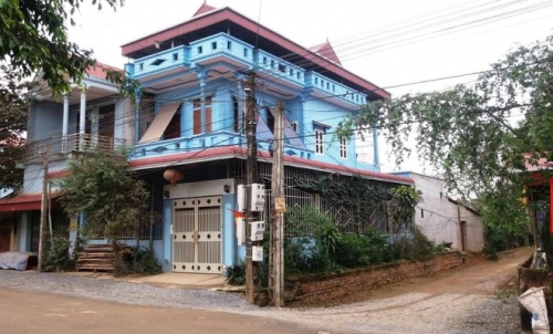 Cận cảnh ngôi nhà của vợ chồng ông Năm tại thôn Tân Thành, xã Xuân Thiên.