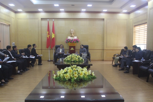 Đoàn công tác Hãng Thông tấn xã Pathet Lào (KPL) thăm, làm việc tại Khu Kinh tế Nghi Sơn (huyện Tĩnh Gia, tỉnh Thanh Hóa)
