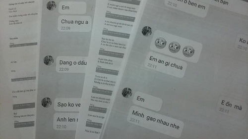 Rất nhiều tin nhắn của Thượng úy Nguyễn Túy Thái “quấy rối và đe dọa” đối với vợ bạn.