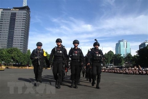  Cảnh sát Indonesia được triển khai ở Jakarta