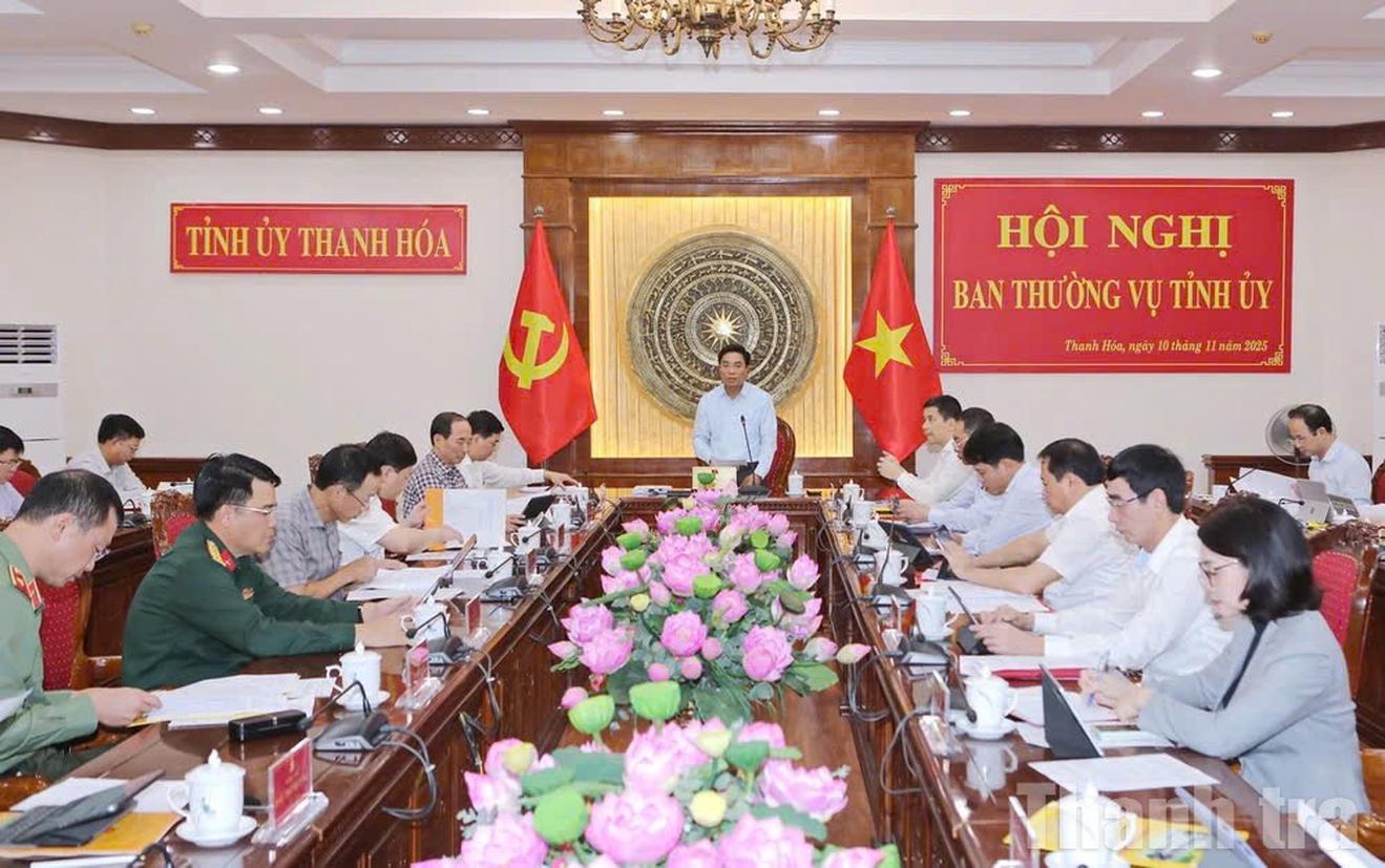 Ban Thường vụ Tỉnh ủy Thanh Hóa thống nhất nhiều nội dung quan trọng nhiệm kỳ 2025–2030