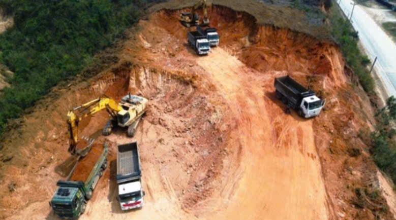 Xác nhận Công ty Bảo Anh TH thu hồi đất san lấp khi thi công thực hiện dự án