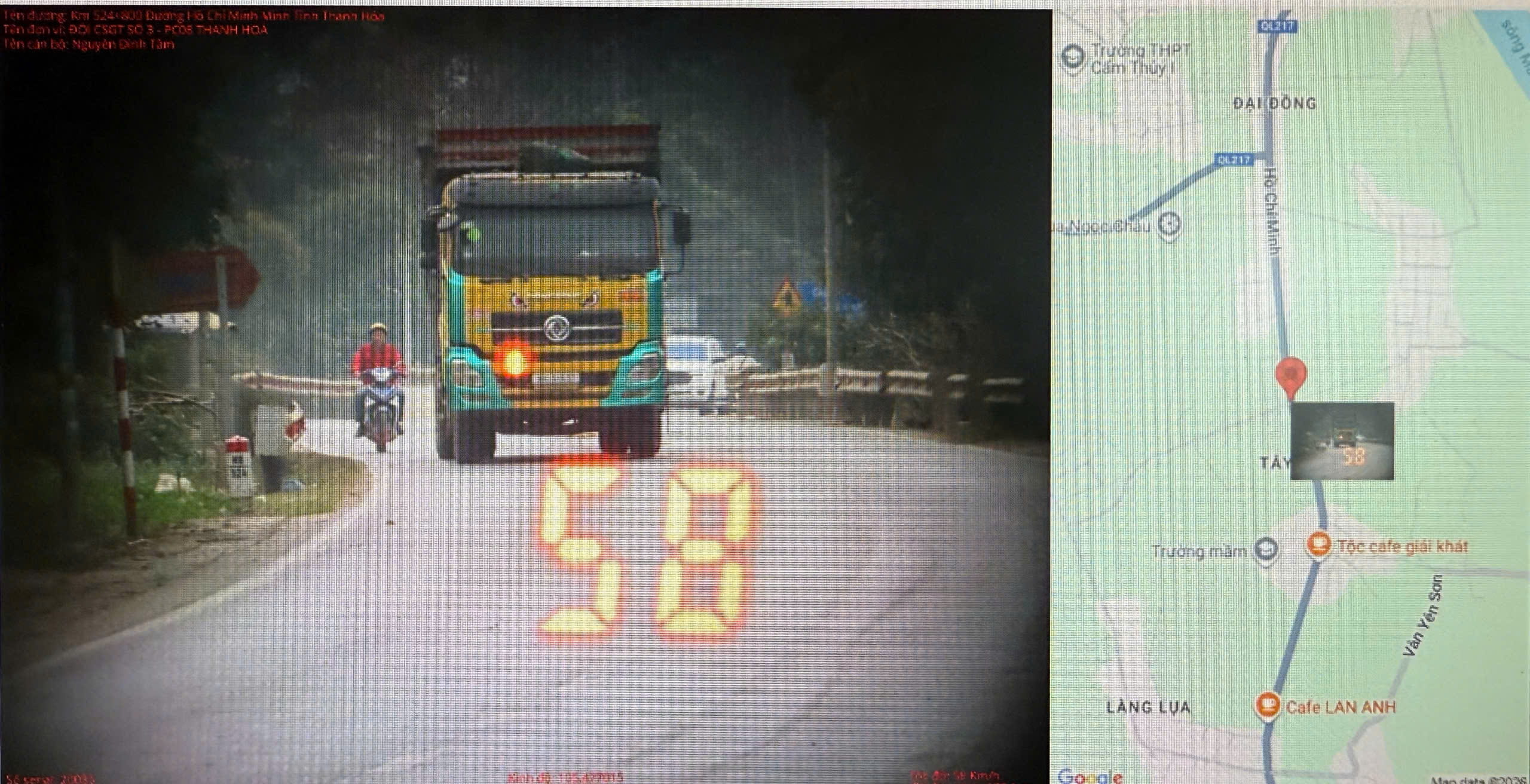 Thông báo danh sách các phương tiện vi phạm quy định về tốc độ trên tuyến Quốc lộ 1, Quốc lộ 45 nối Quốc lộ 1, Quốc lộ 47B, Đường Hồ Chí Minh, Quốc lộ 15, Quốc lộ 45