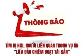 Công an Thanh Hóa thông báo tìm bị hại liên quan vụ án chiếm đoạt tài sản qua mạng