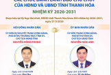 Các chức danh lãnh đạo chủ chốt của HĐND, UBND tỉnh Thanh Hóa nhiệm kỳ 2026-2031